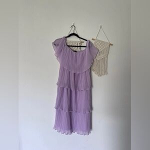 Elegant Lavender Tiered Dress
